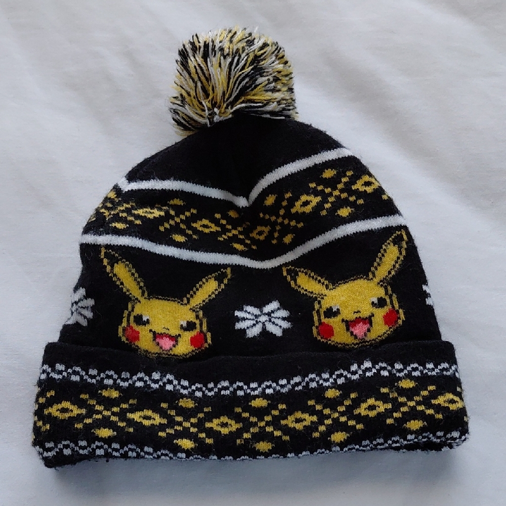 Pokemon Black and Yellow Pikachu Kids Beanie
